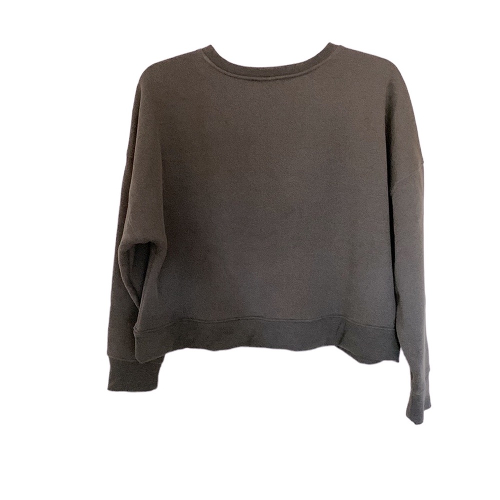 Love and Sports sweatshirt, NWOT crop style,dolman sleeves, gray w/gold letters - Picture 4 of 7